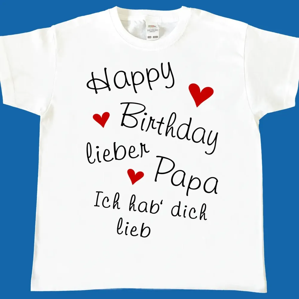 Kinder‑T‑Shirt mit Spruch „Happy Birthday liebe Oma“