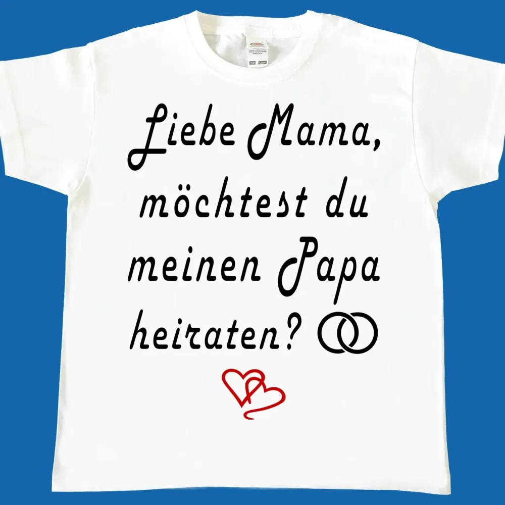 Kinder T-Shirt Heiratsantrag