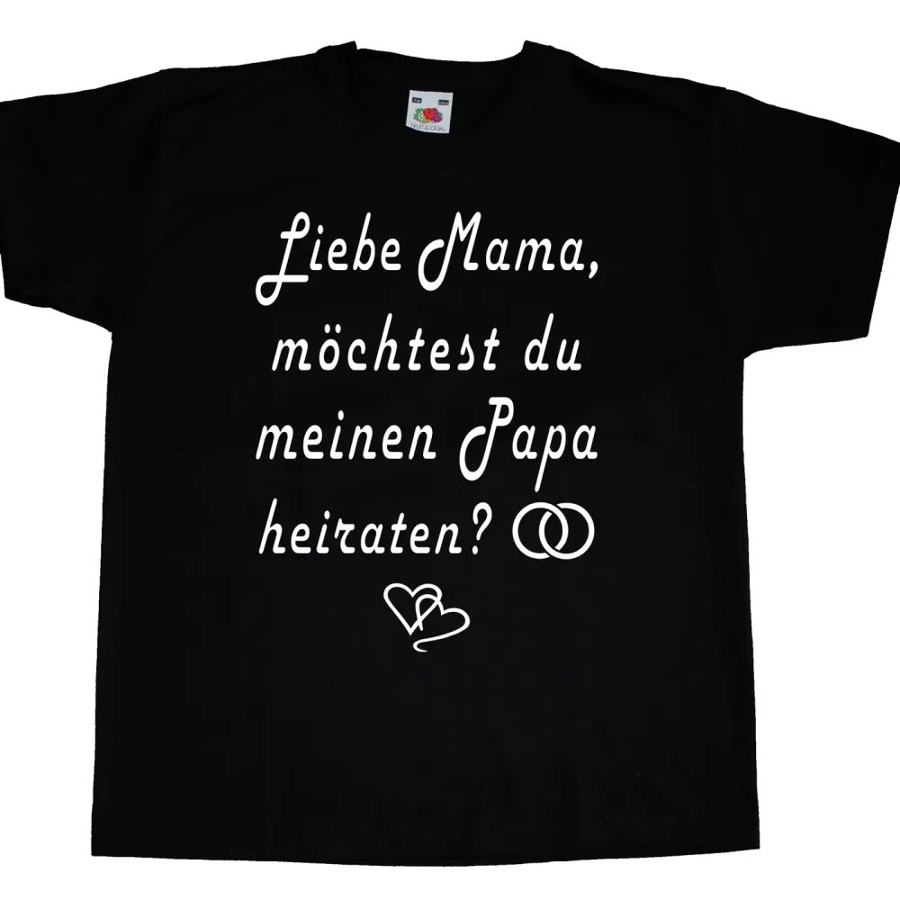 Kinder‑T‑Shirt mit romantischem Familienmotiv