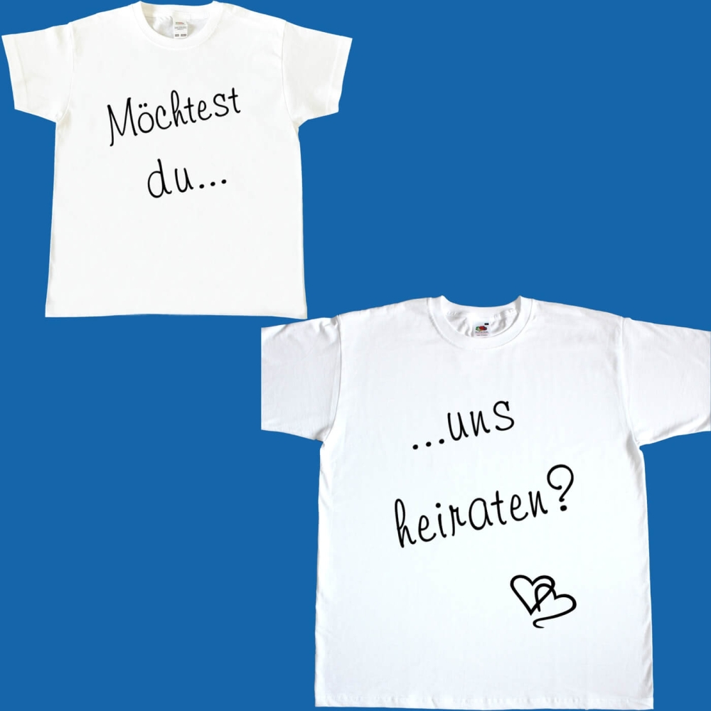 Herren und Kinder T-Shirts Heiratsantrag