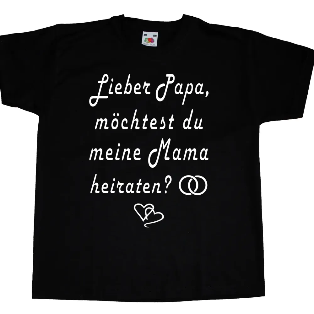 Kinder Shirt mit süßem Text für Heiratsantrag