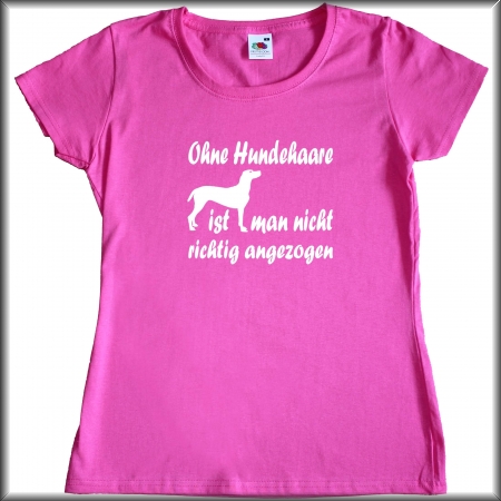 Preview: Fun Damen T-Shirt Hund - Ohne Hundehaare