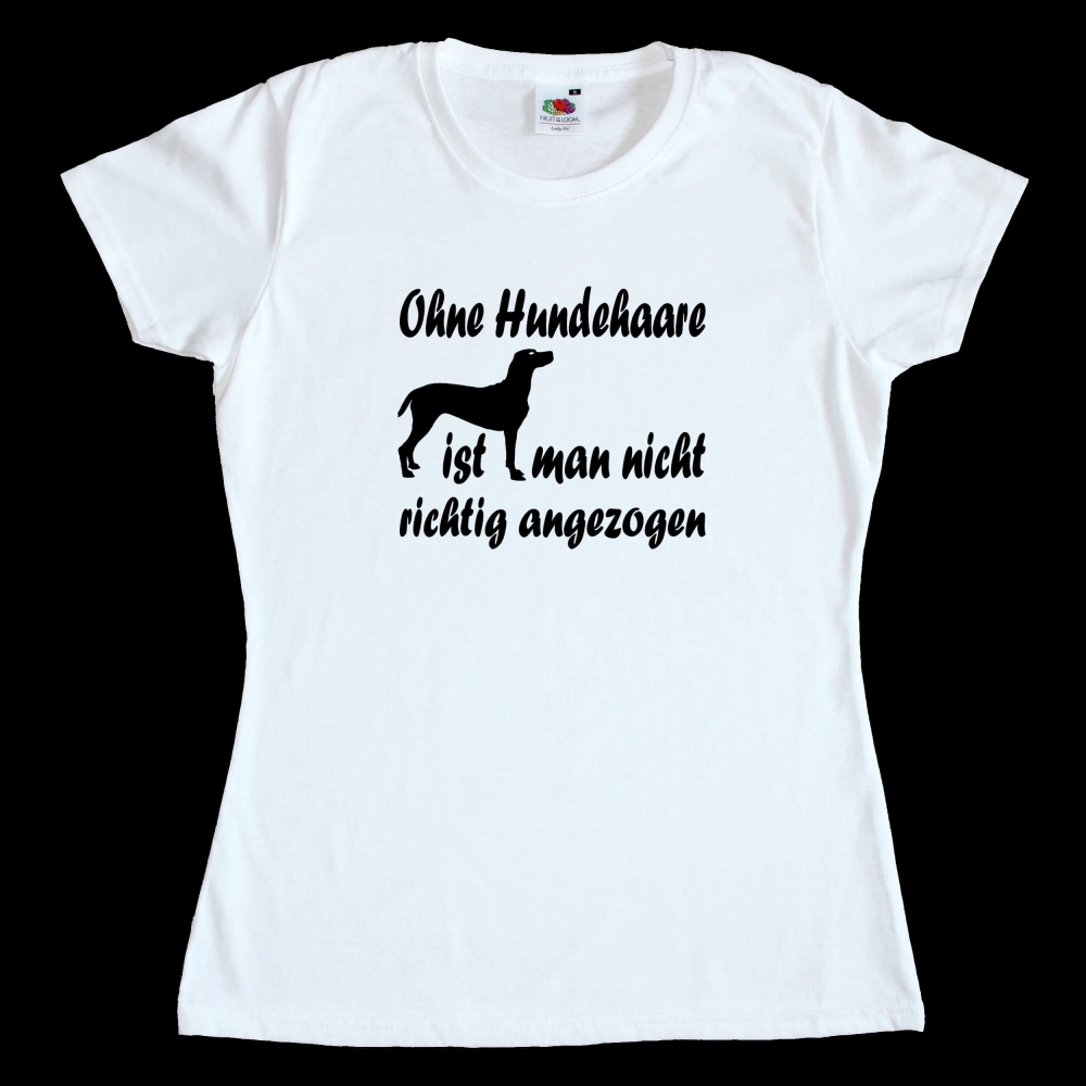 Preview: Fun Damen T-Shirt Hund - Ohne Hundehaare