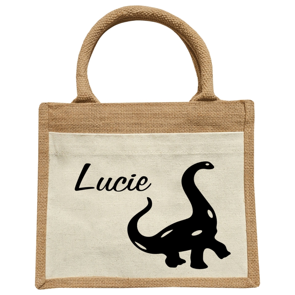 Kinder Jute Tasche mit Dino