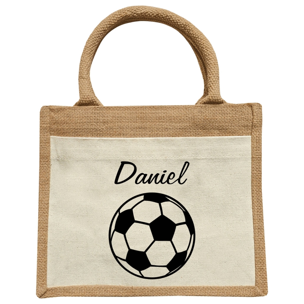 Jute Kindertasche mit Ball