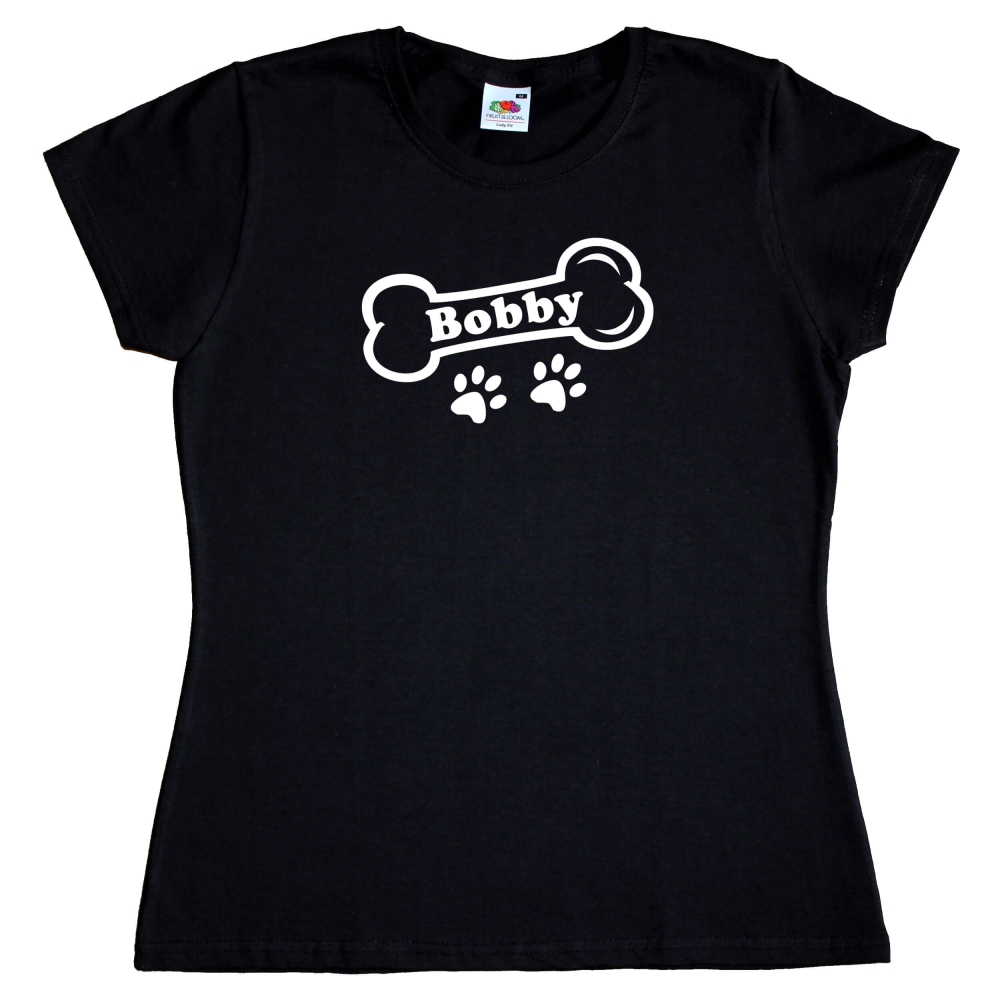 Damen T-Shirt Hundeknochen