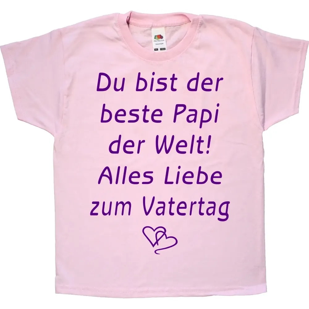 Kinder T-Shirt mit Vatertag - Muttertag