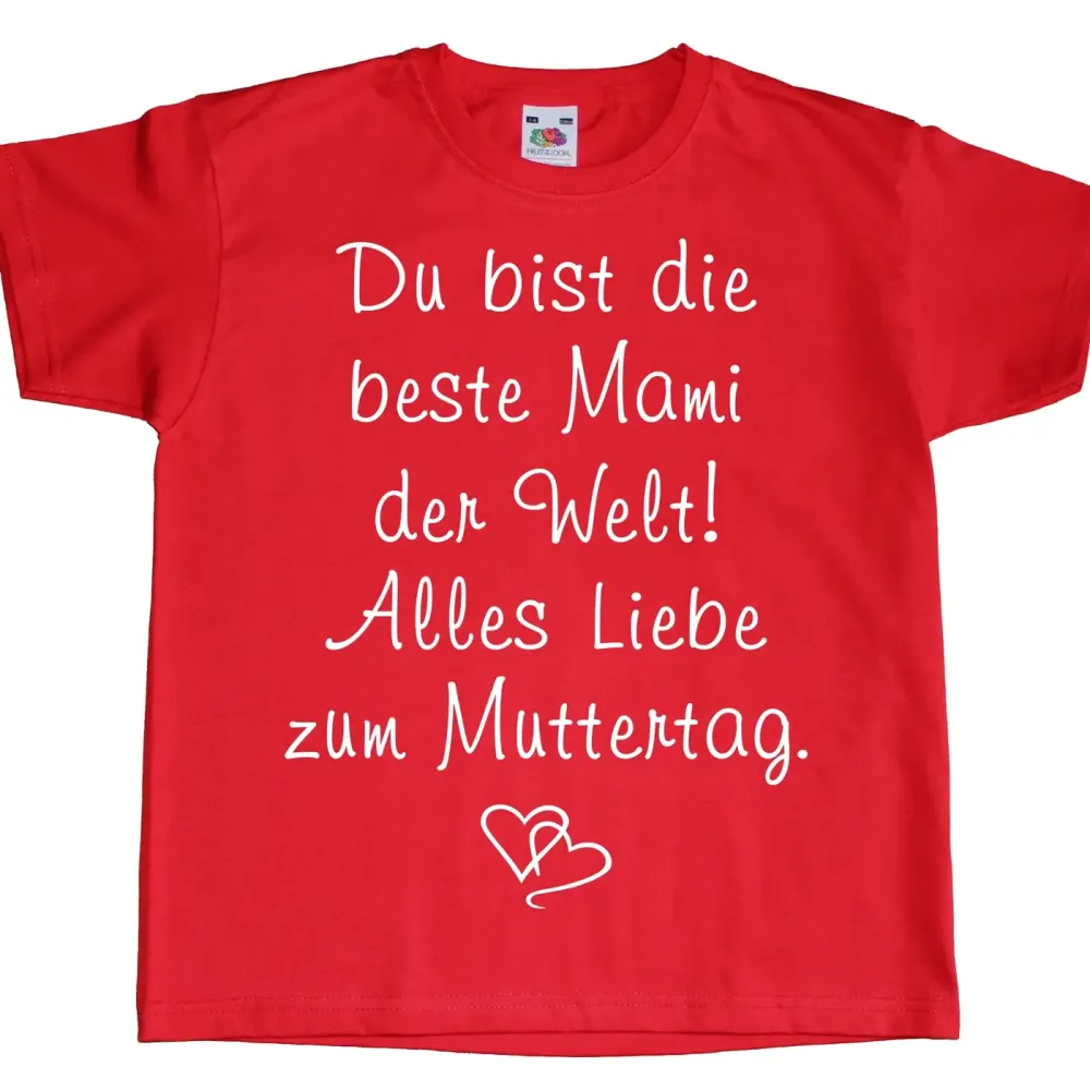 Kinder T-Shirt mit Aufdruck Muttertag