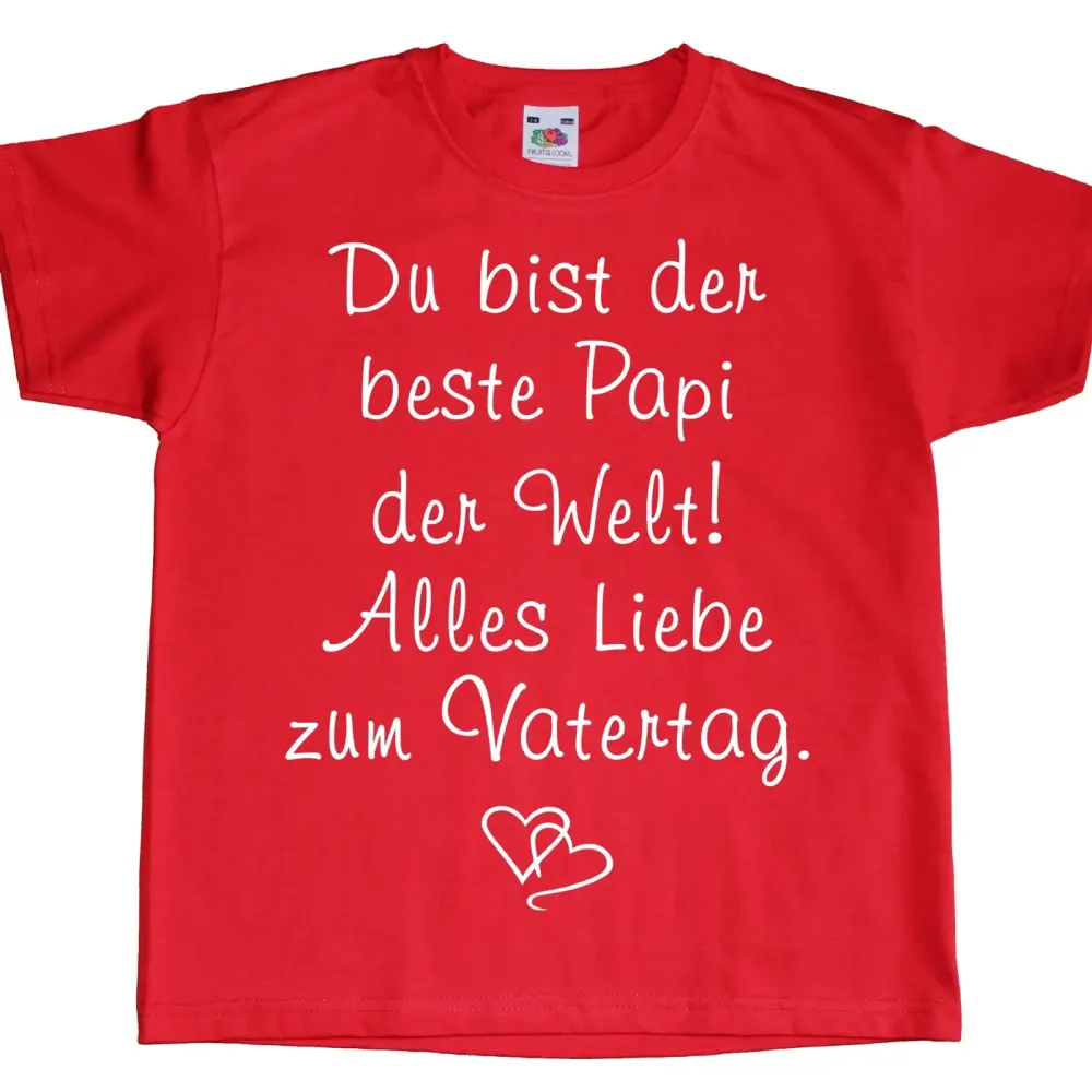 Kinder T-Shirt mit Aufdruck Vatertag