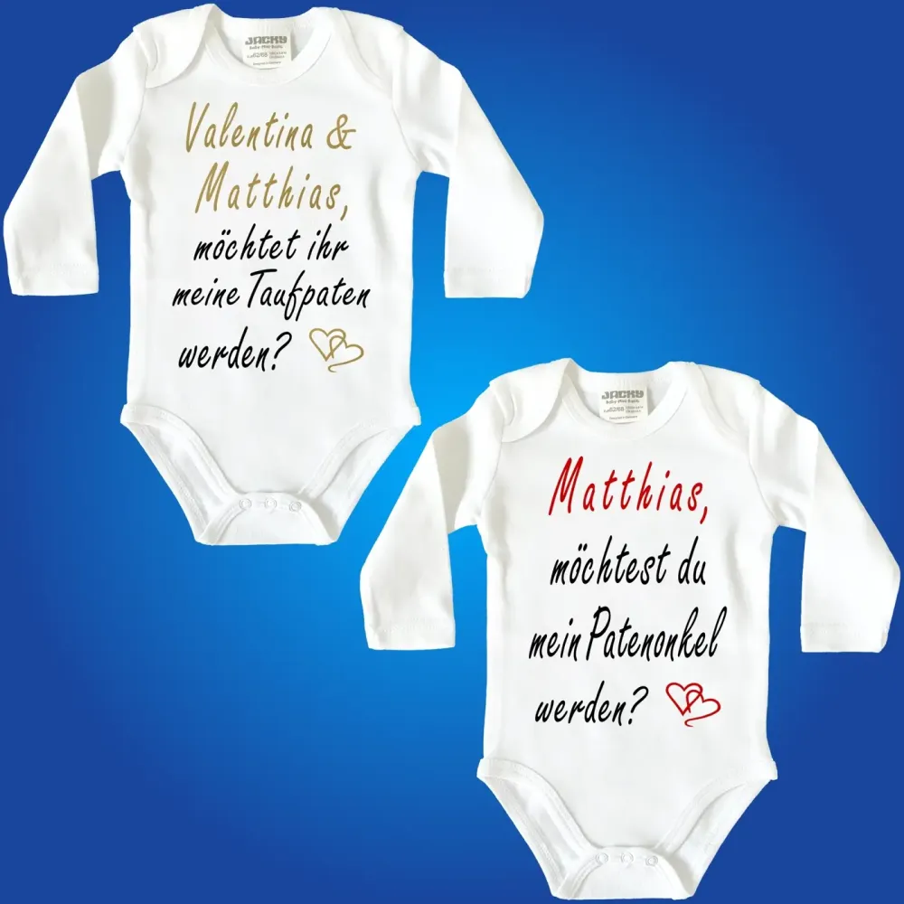 Baby-Bodys für die Taufe
