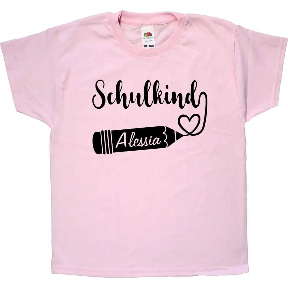 Kinder T‑Shirt Schulkind Design