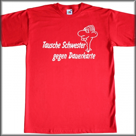 Preview: Fun Herren T-Shirt - Tausche Dauerkarte