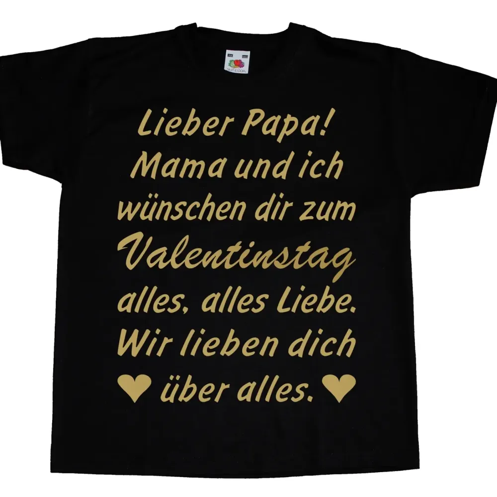 Kinder T-Shirt mit Aufdruck Valentinstag