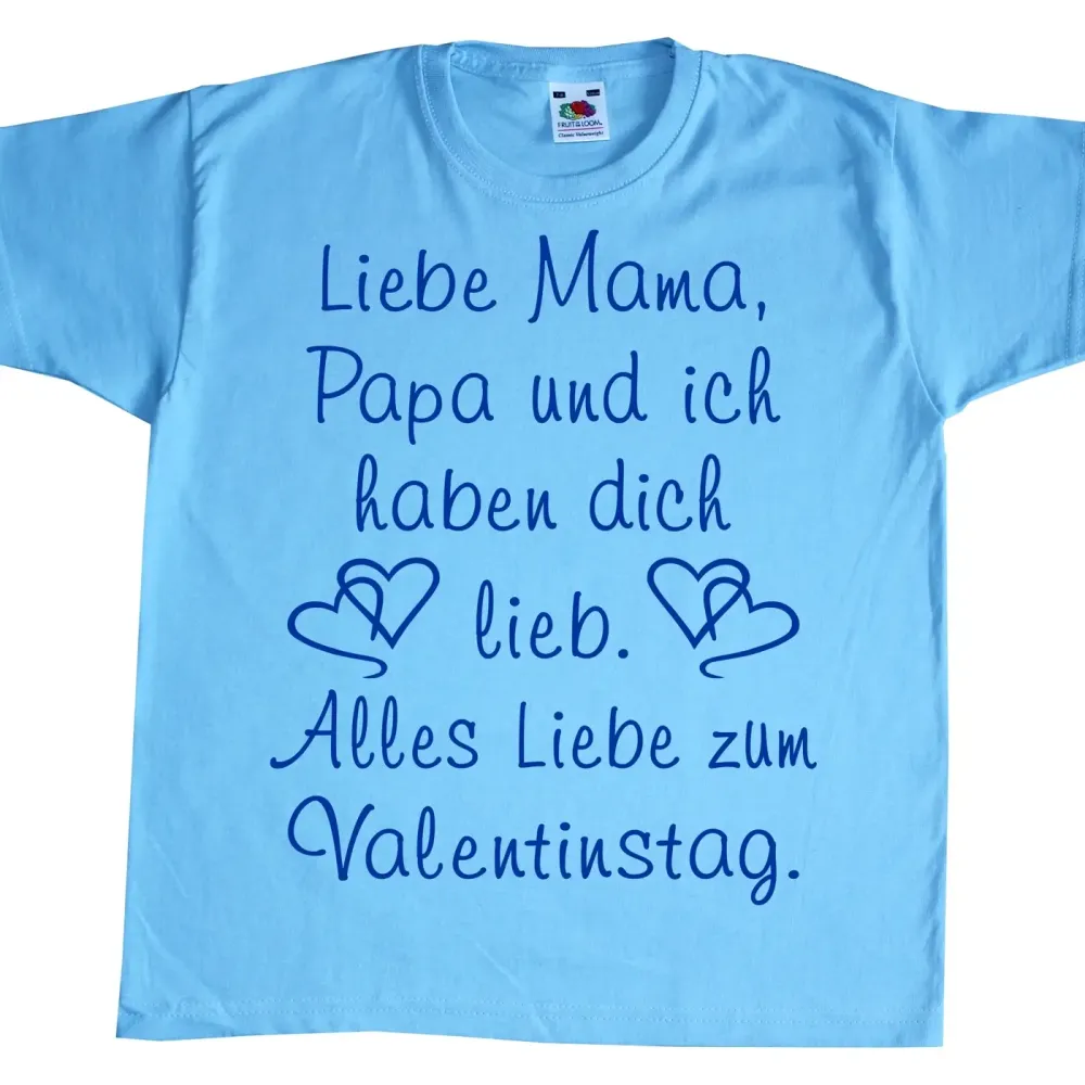 Preview: Kinder T-Shirt zum Valentinstag