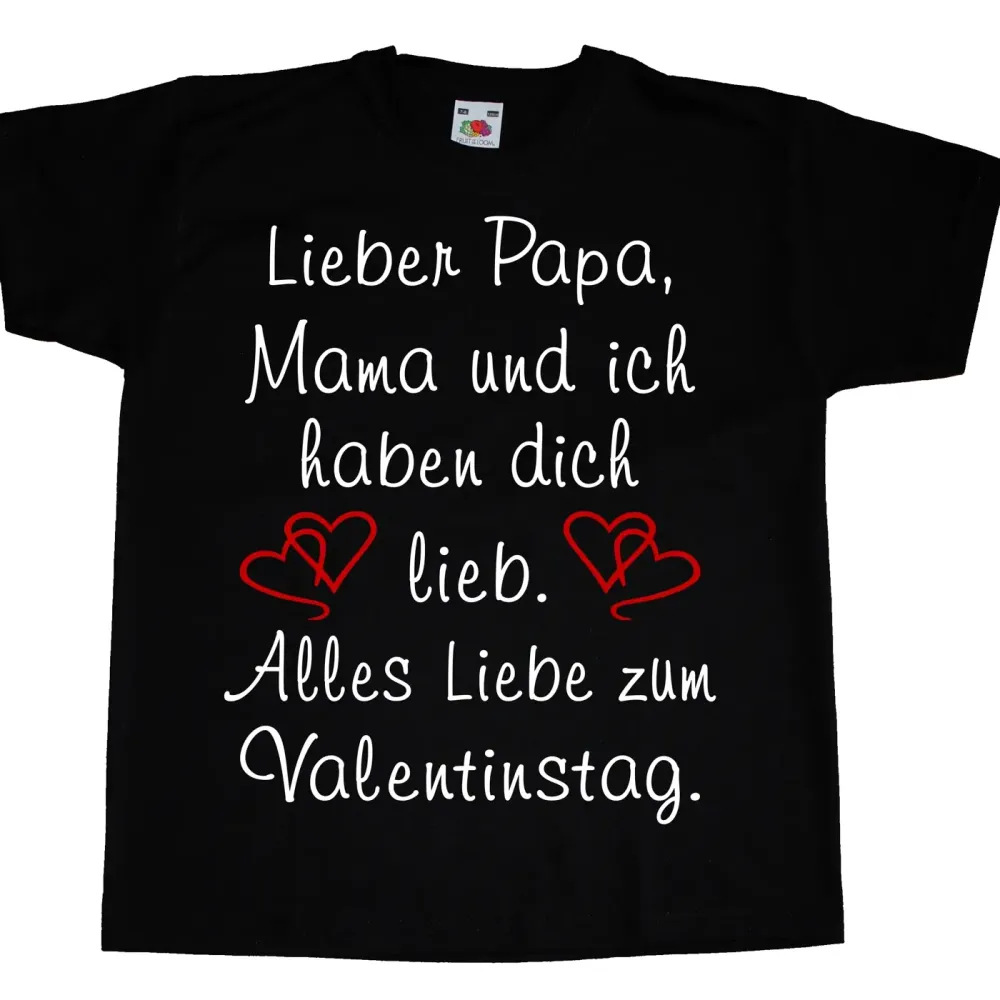 Kinder T-Shirt mit Aufdruck Valentinstag