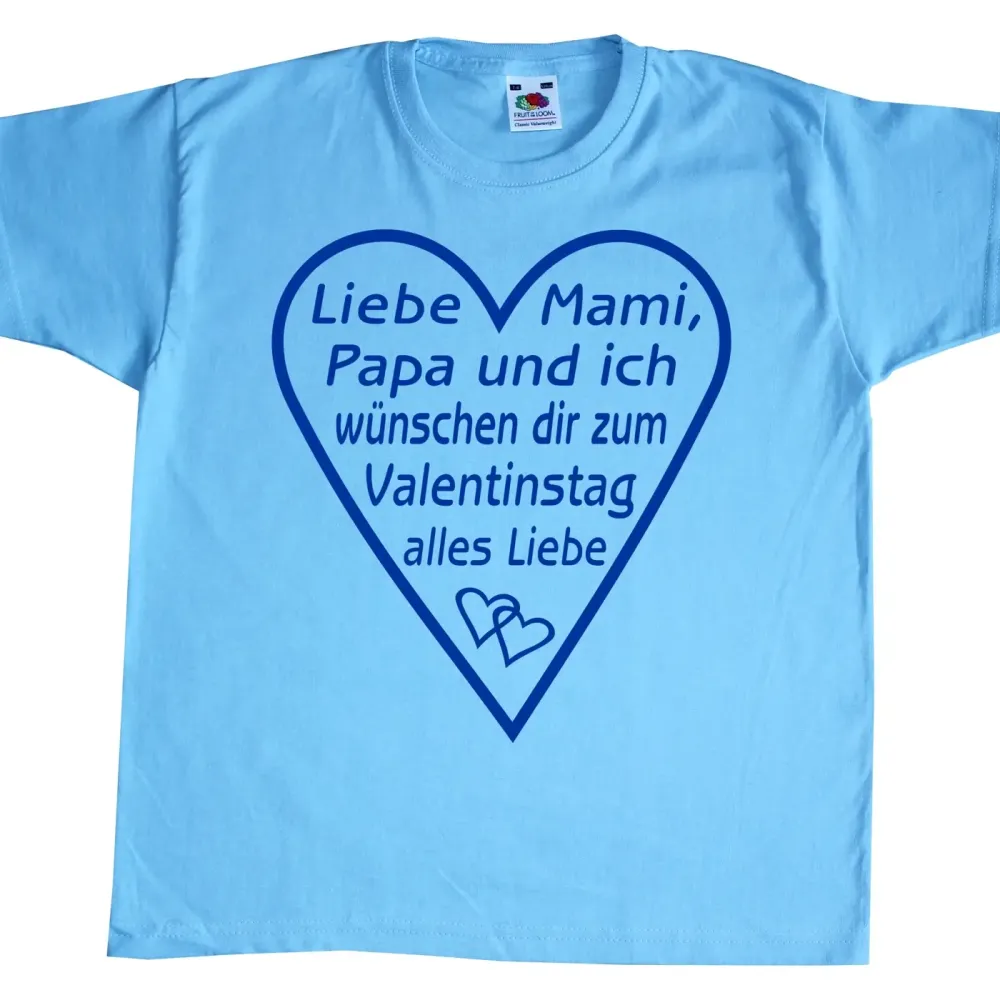 Kinder T-Shirt zum Valentinstag
