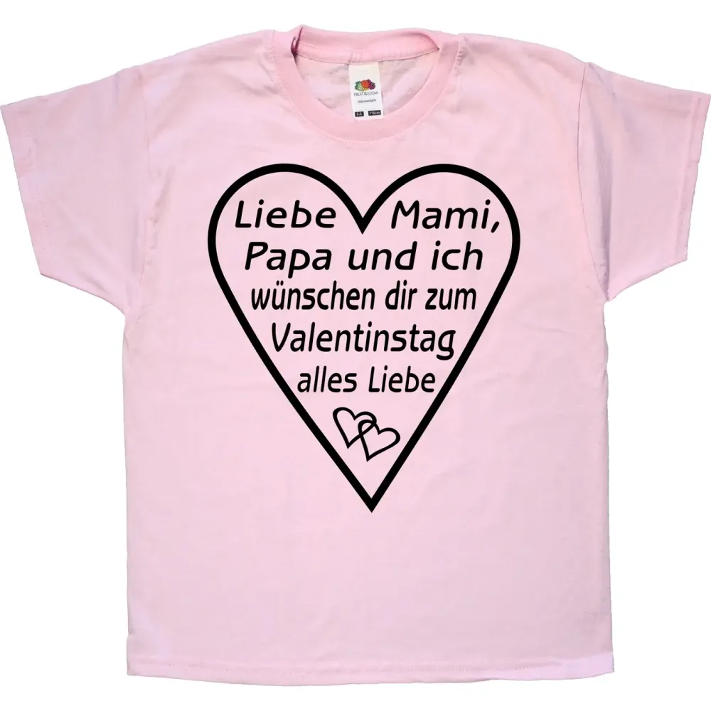 Kinder T-Shirt zum Valentinstag