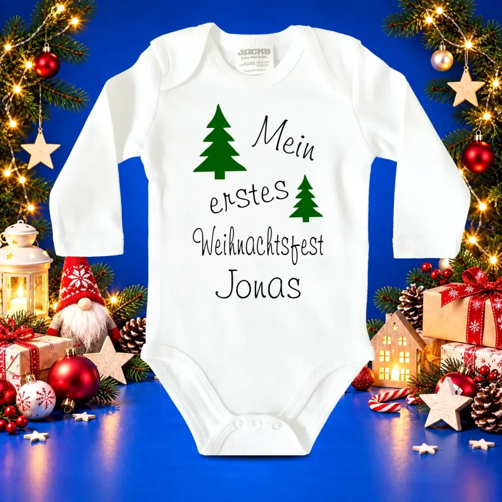 Babybody Frohe Weihnachten - Personalisiert