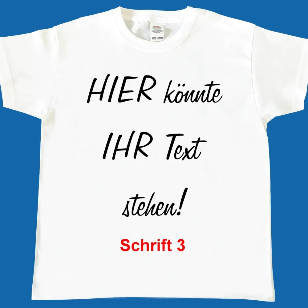 Preview: Kinder T-Shirt mit freiem Druck - personalisiert