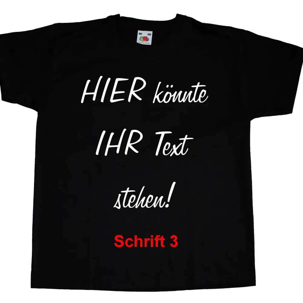Personalisiertes Kinder T-Shirt mit Wunschtext