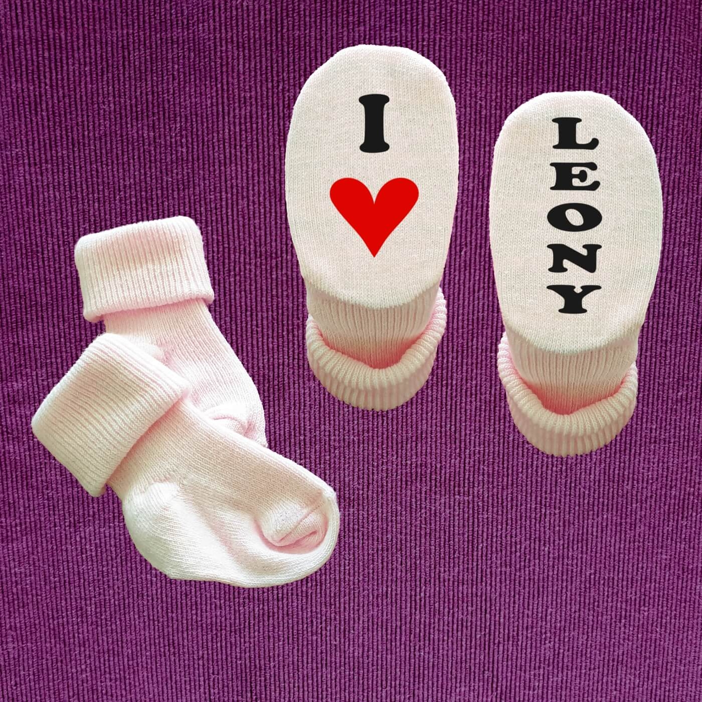 Babysocken mit Wunschname