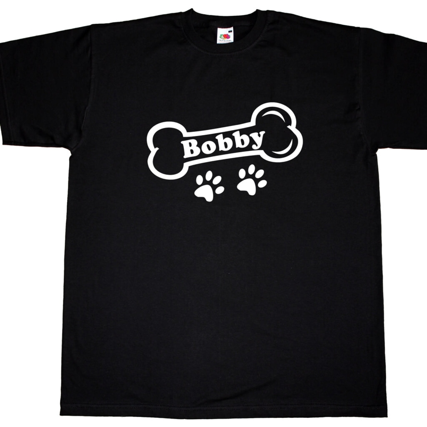 Herren T-Shirt - Hundeknochen mit Wunschname