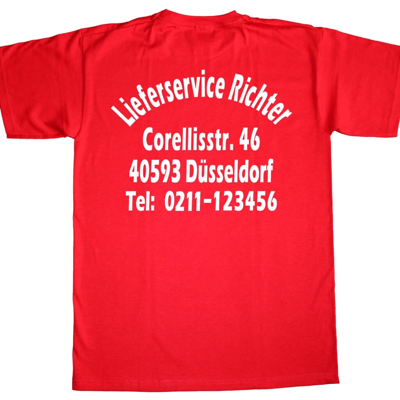T-Shirt mit Werbedruck - Lieferservice Lieferdienst