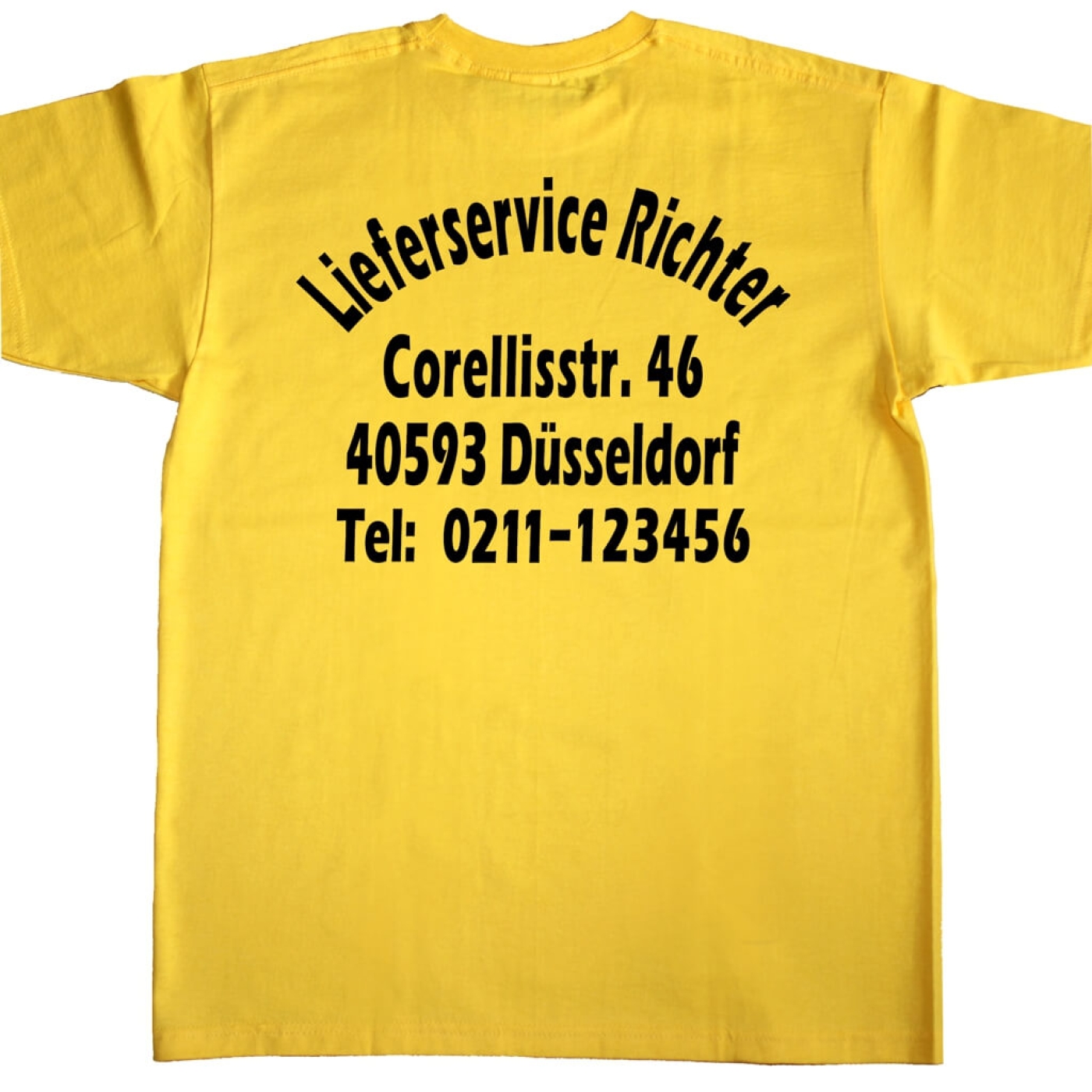 T-Shirt mit Werbedruck - Lieferservice Lieferdienst
