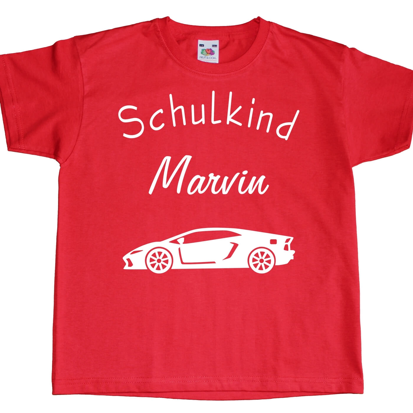 Kinder T-Shirt Schulkind Rennwagen