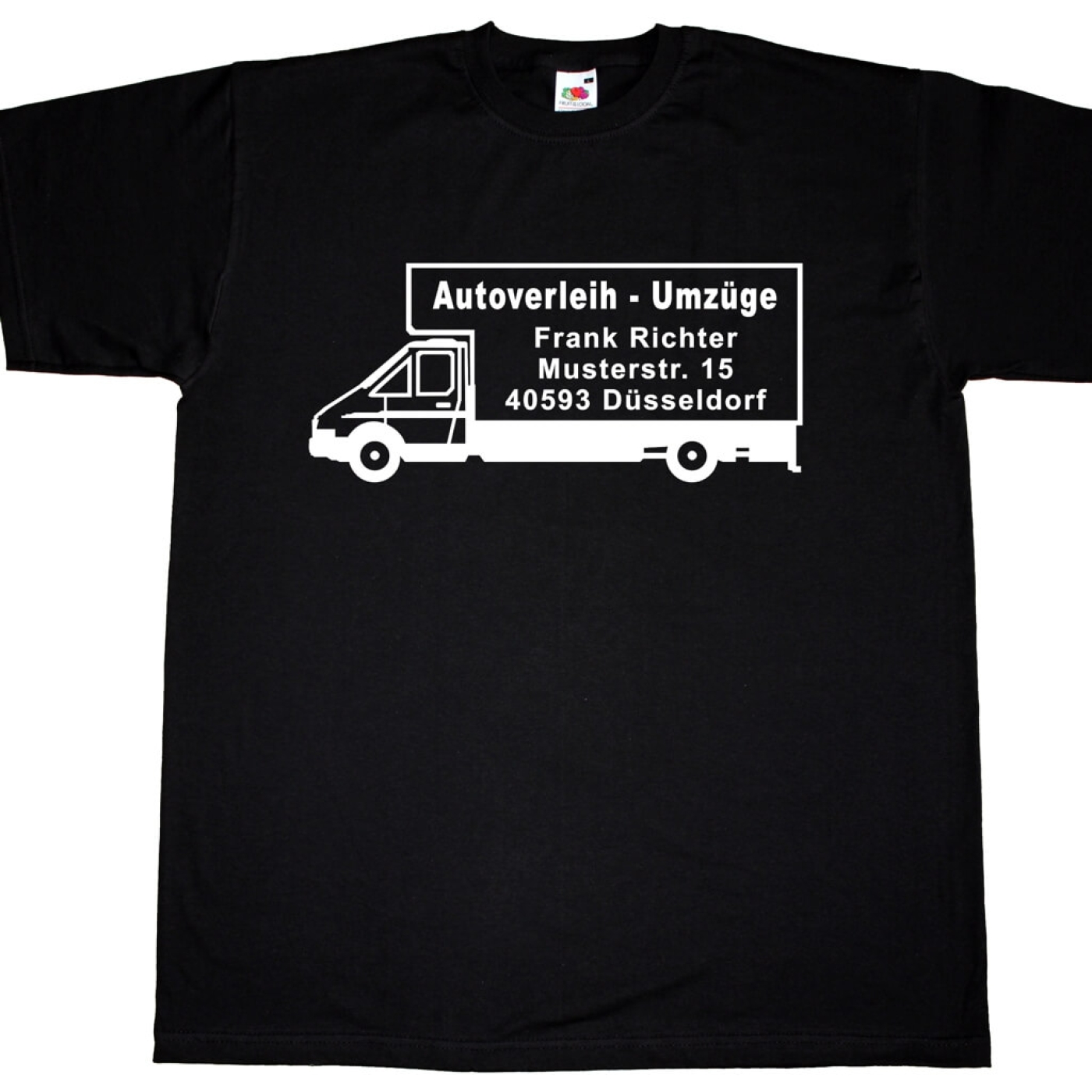 T-Shirt mit Werbedruck - Umzüge Autoverleih