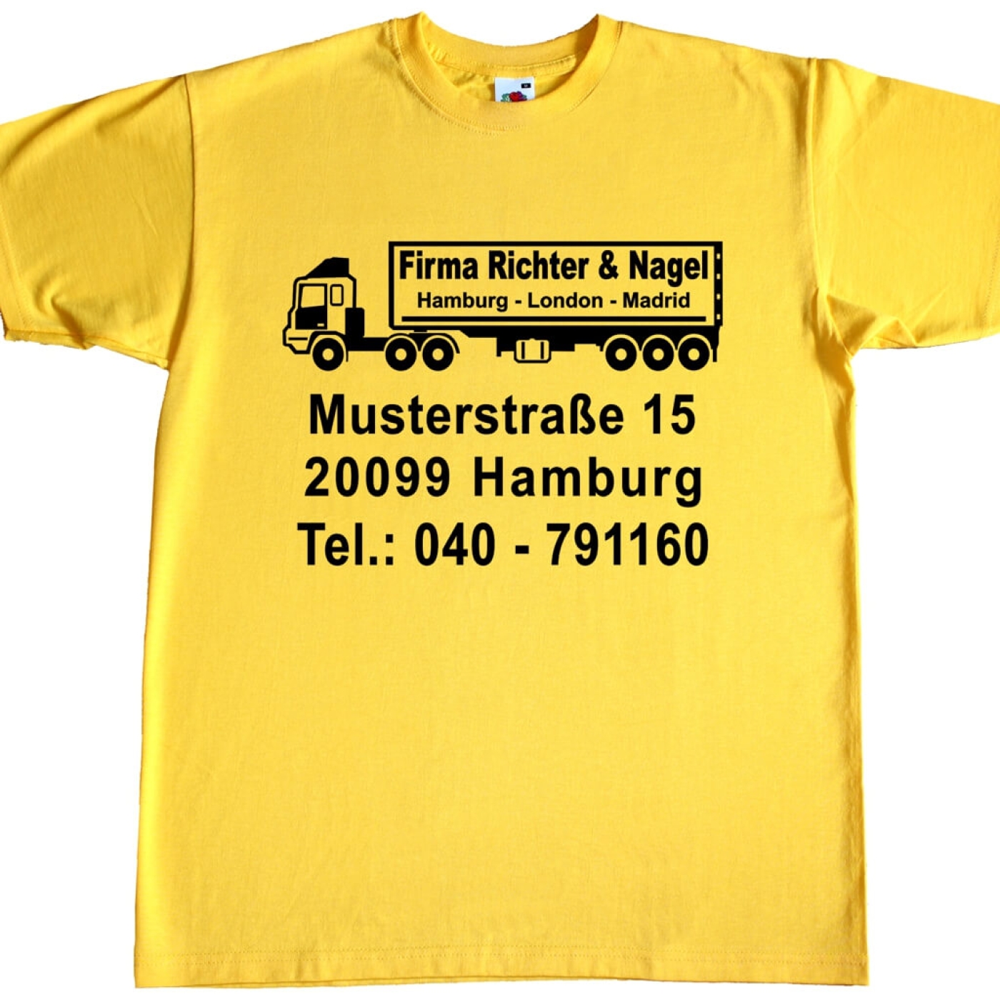 T-Shirt mit Werbedruck - Spedition