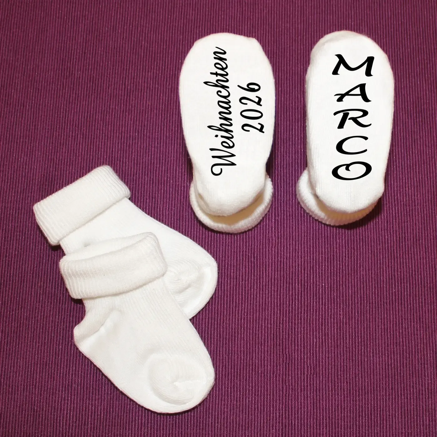 Weihnachtssocken Baby personalisiert