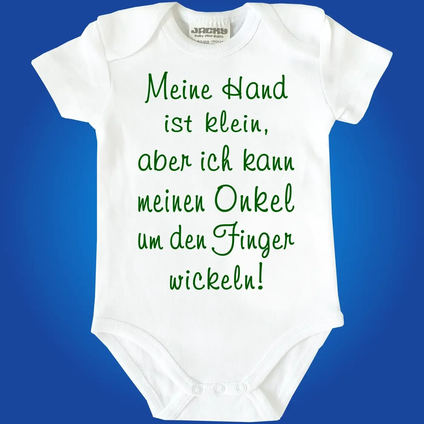 Witziger Babybody mit Spruch zur Geburt
