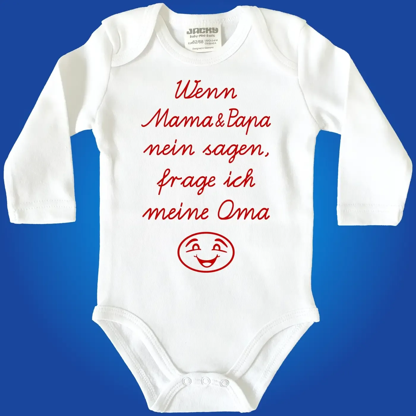 Babybody mit Spruch für Oma & Opa in verschiedenen Farben