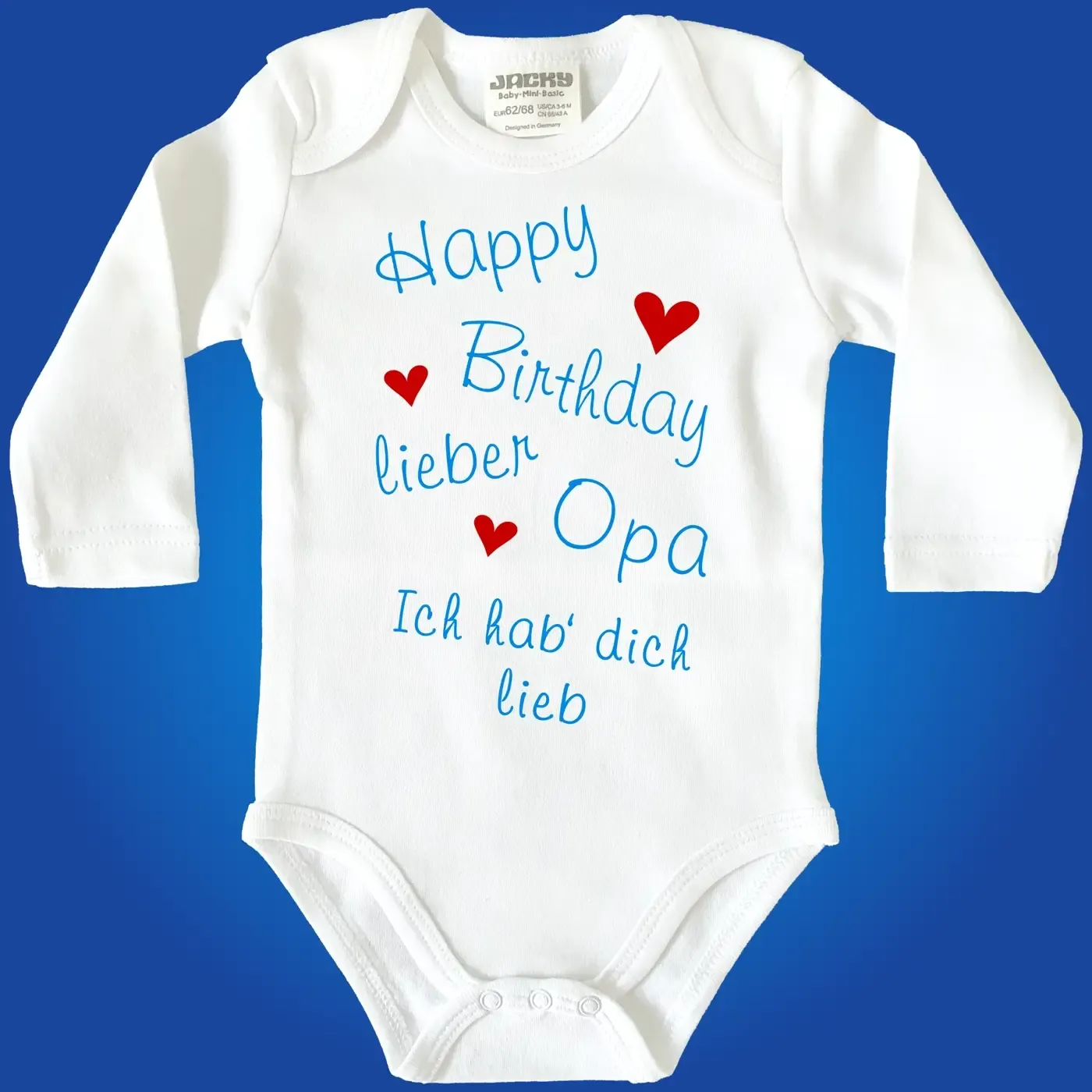 Babybody „Happy Birthday liebe Tante“ mit Herz Motiv