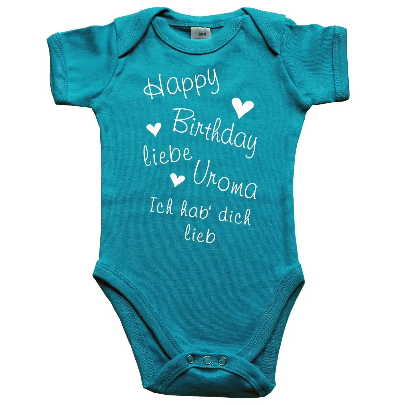 Babybody Happy Birthday Design mit Herzchen