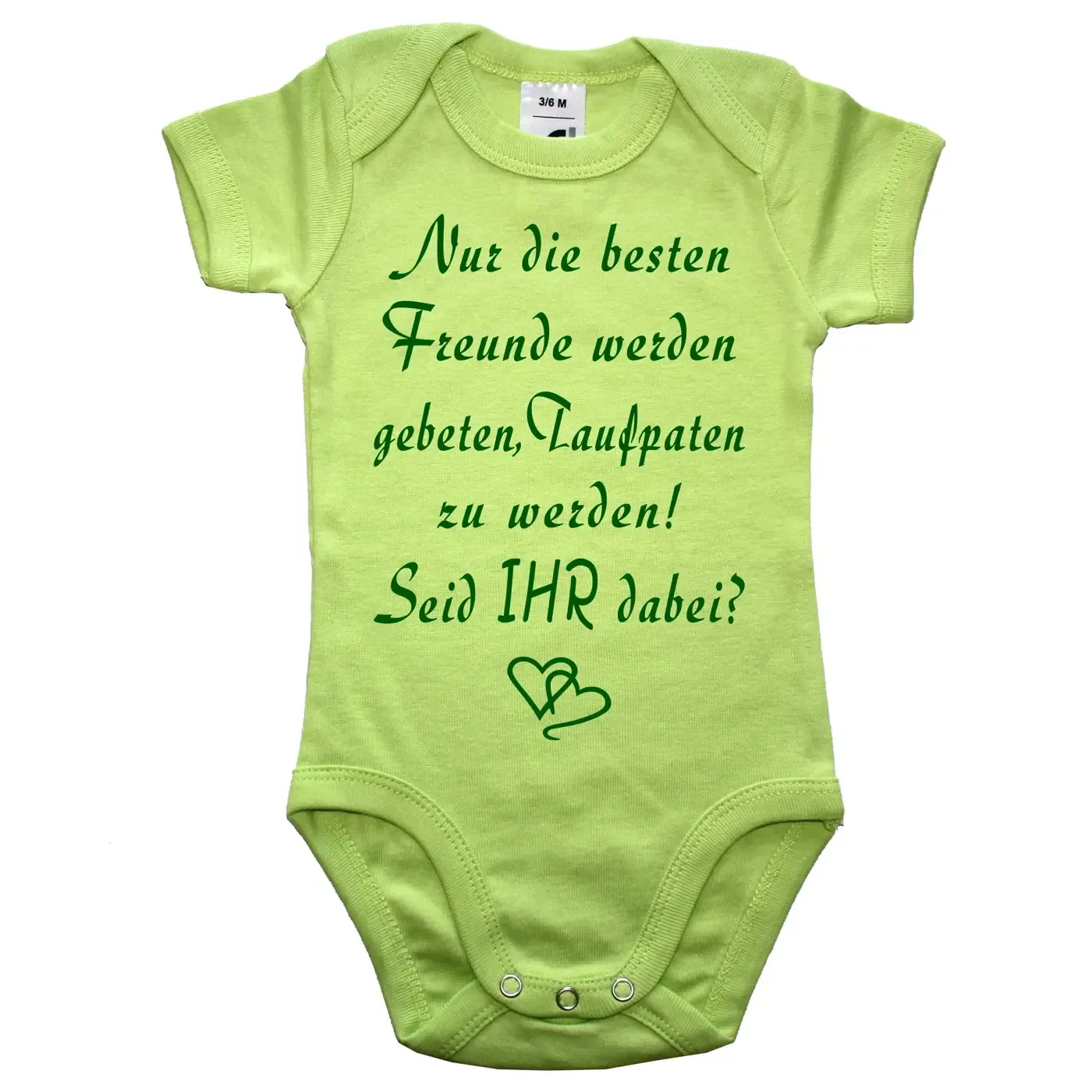 Baby-Body mit Druck Taufpaten werden