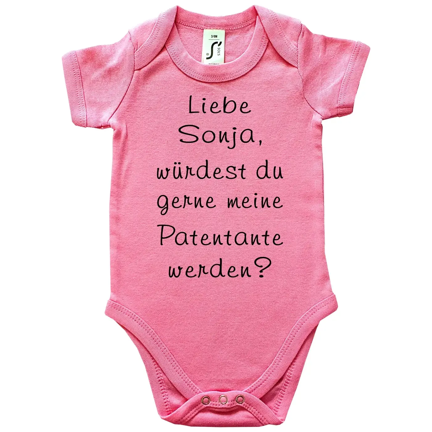 Babybody „Würdest du gerne meine Patentante werden?“
