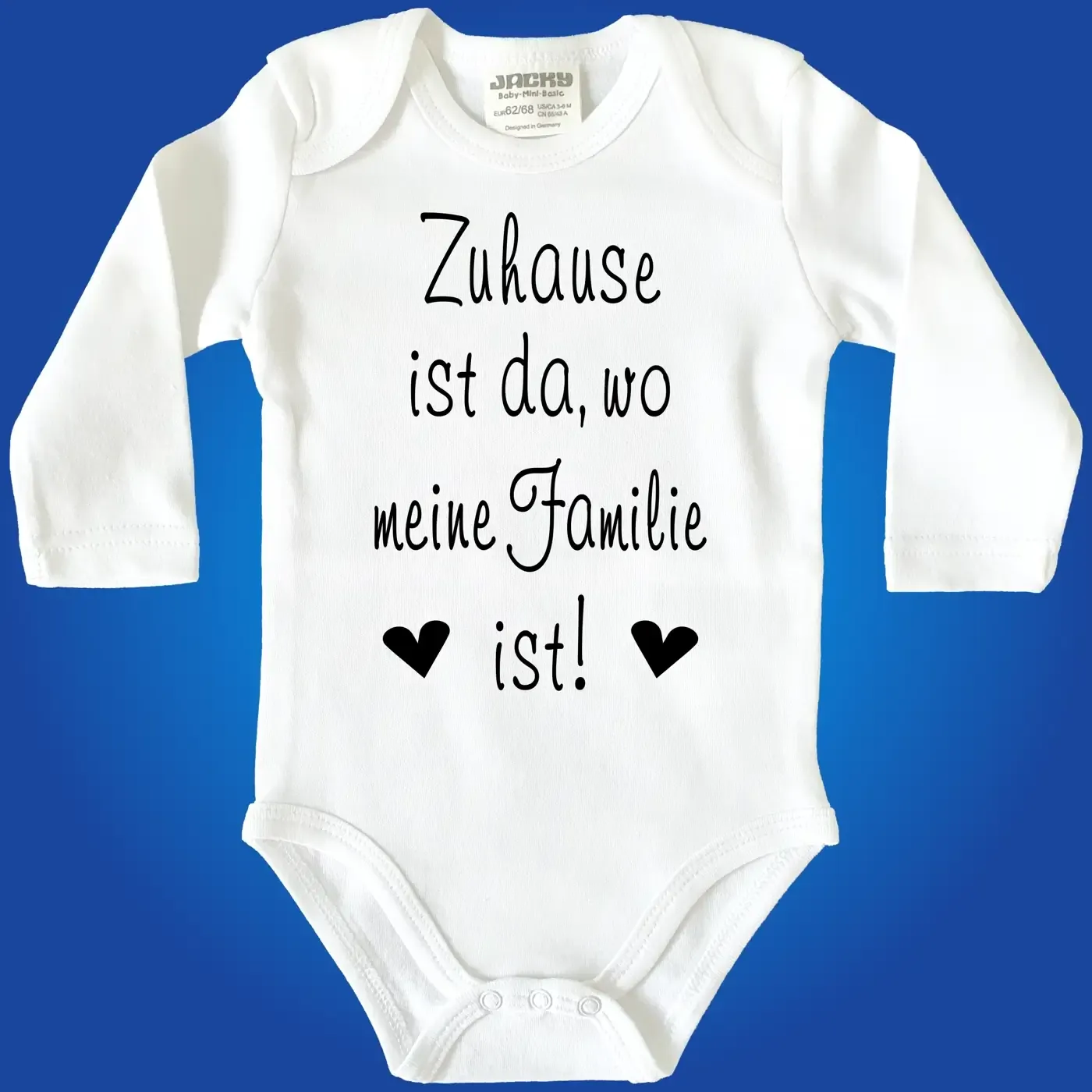 Babybody mit wählbarer Familienperson und Spruch