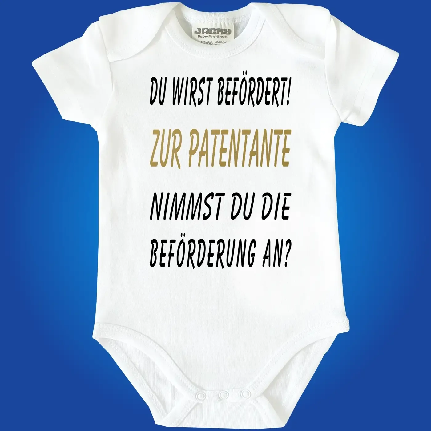 Babybody humorvolle Patenfrage