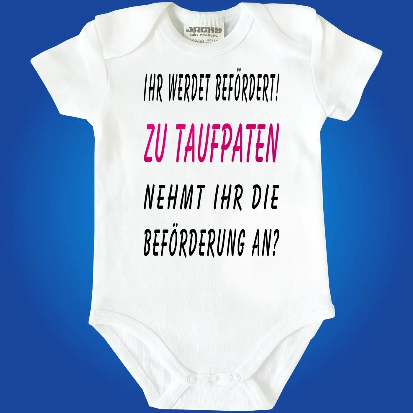 Babybody „Nimmst du die Beförderung an“