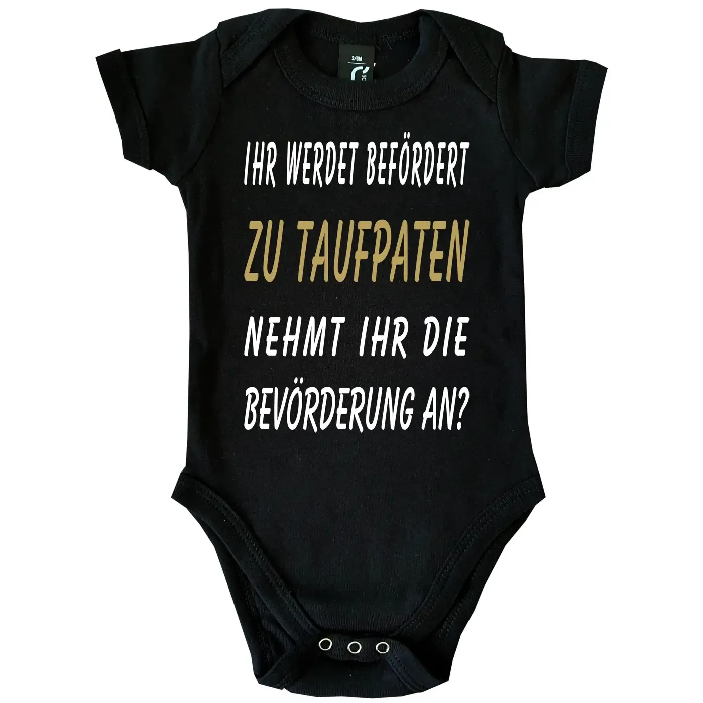 Baby-Body mit Druck Patentante werden