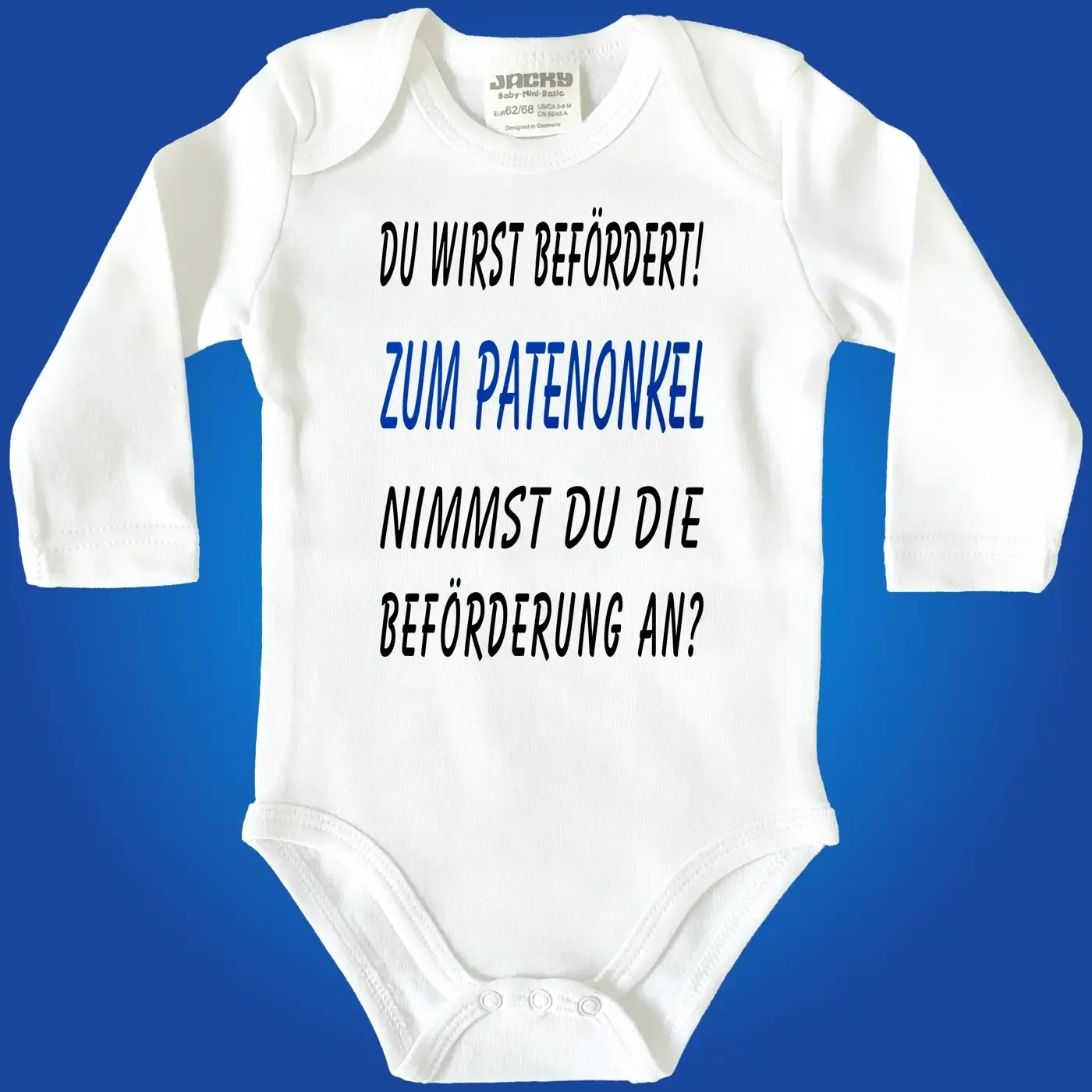 Baby-Body „Du wirst befördert“ Patenonkel