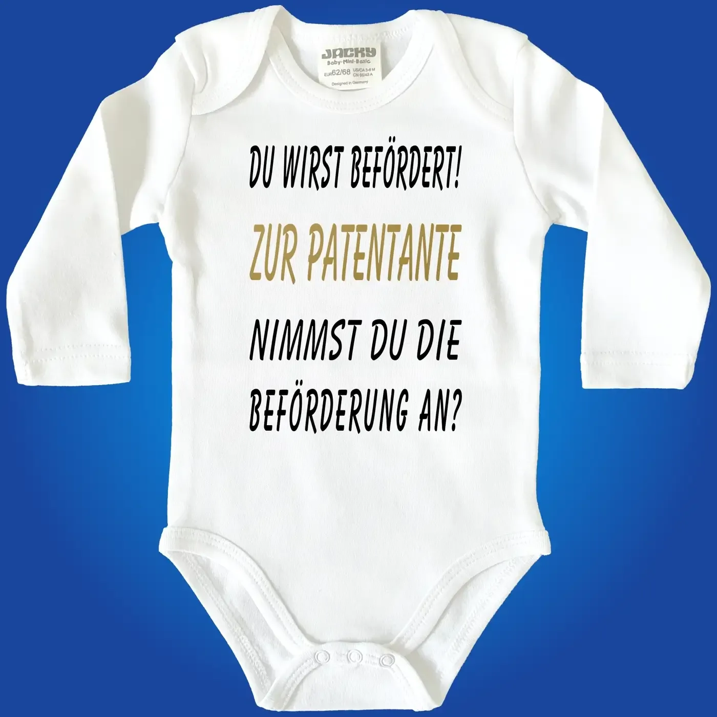 Baby-Body witziger Beförderungsspruch