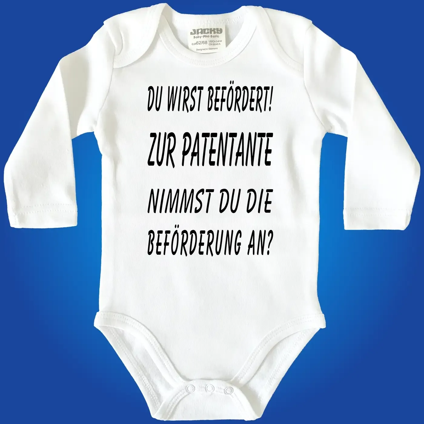 Baby-Body Beförderung zur Patentante