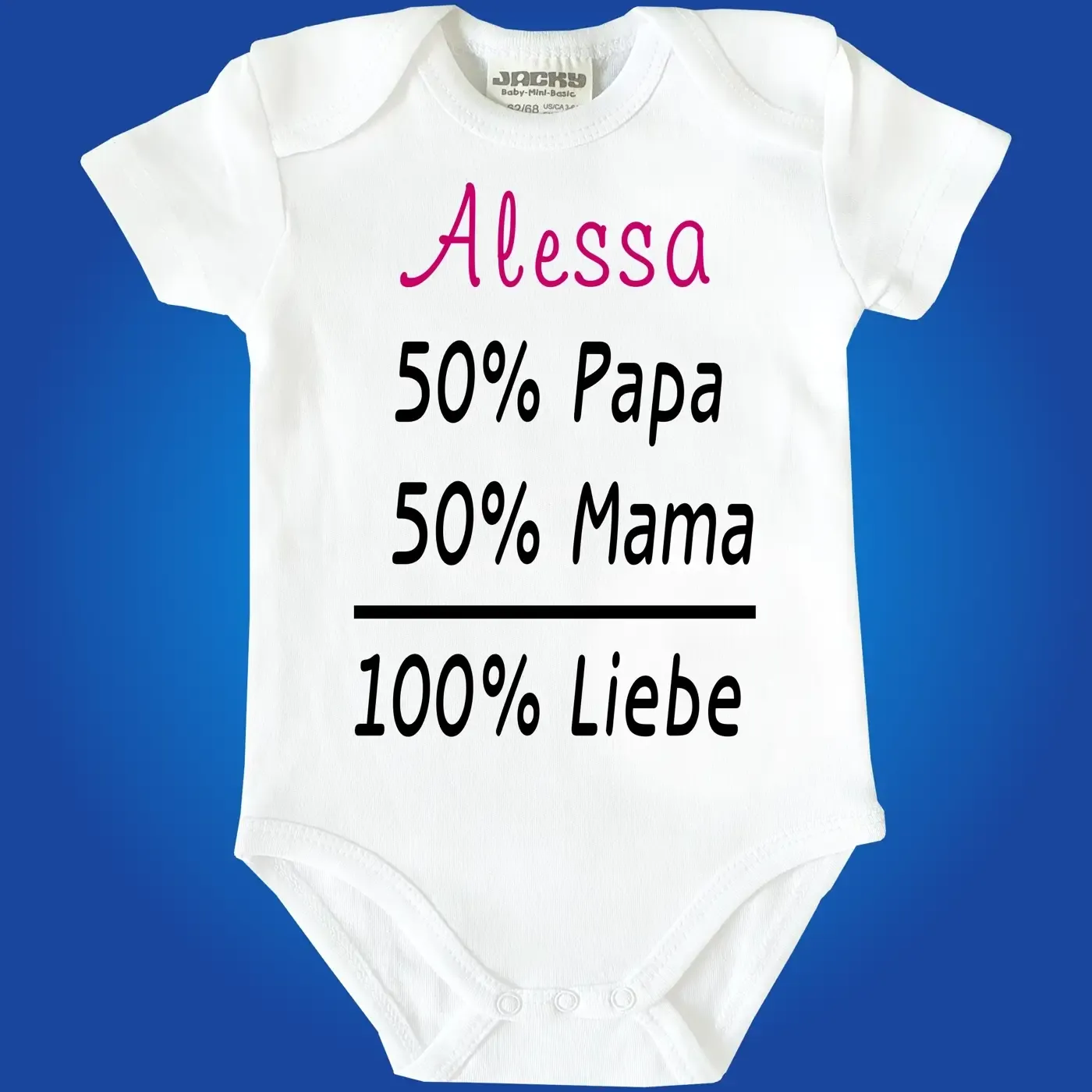 Baby-Body mit Druck personalisiert