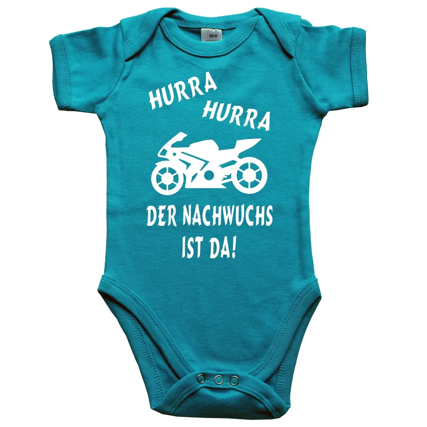 Babybody mit Motorrad‑Design für kleine Biker