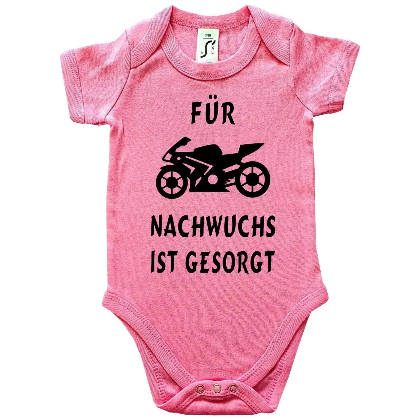 Baby‑Body mit Motorrad für Biker‑Eltern