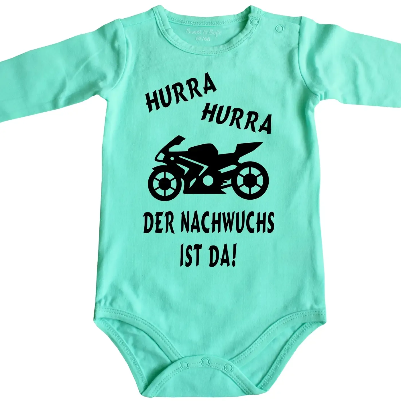 Babybody mit Motorrad‑Design für kleine Biker