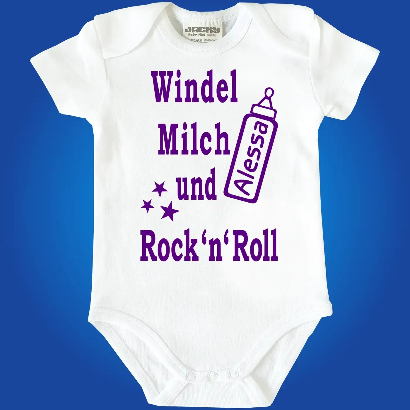 Baby‑Body „Rock’n’Roll Baby“ mit Wunschname